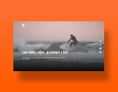 Website design for a surf lifestyle brand