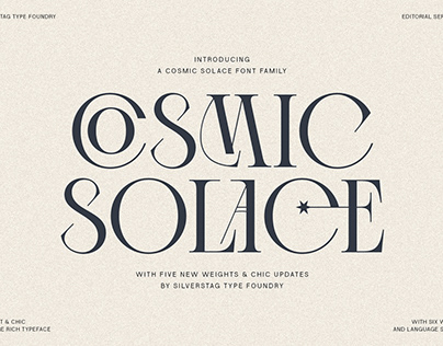 Project thumbnail - Cosmic Solace - Ligature Rich Serif Typeface