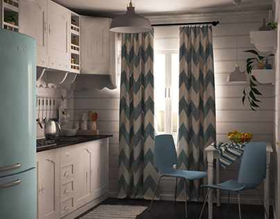 Project thumbnail - Scandinavian interior for a summer cottage