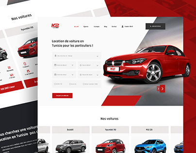 Rent Car Website UI Design