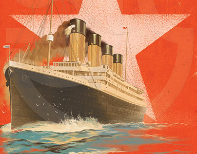 Titanic book cover | illo: Stuart, vector: Maj