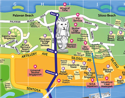 Tourist Map of Sentosa Singapore