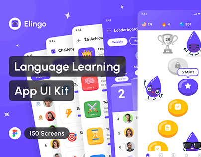 Elingo - Language Learning App UI Kit