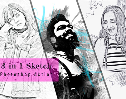 3 in 1 Sketch Photoshop Action