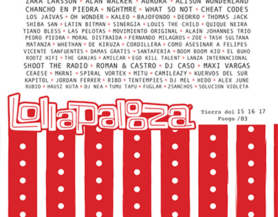 Lollapalooza "Nómade" - Rediseño Marca + Póster