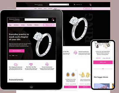 Jewellery online shop website design