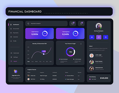 Dashboard Interface - Finance Team