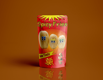 Plastic Pouch Packaging For Resturant Spicy Fries