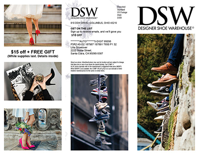 Brochure. Redesign for DSW shoe warehouse.