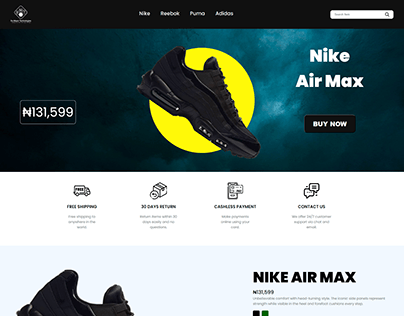 Project thumbnail - Shoe store website