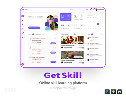 Get Skill | Dashboard Design | UI/UX | Minimal Design