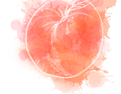 watercolor peach