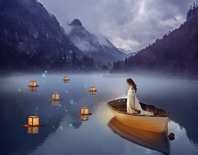 Lake Lanterns Fantasy manpulation