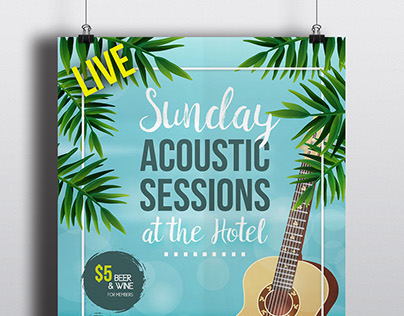 Sunday Acoustic Sessions. Poster.