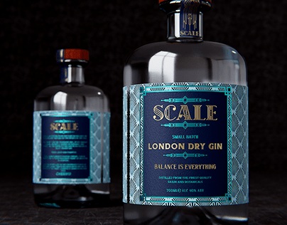 CONCEPT GIN BANDING LABEL DESIGN AND CGI VISUALIZATION