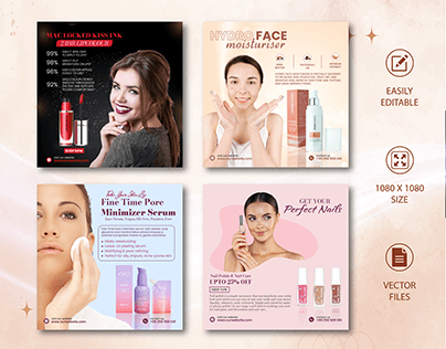 Beauty product social media banner design