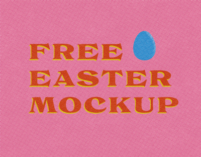Free PSD "Happy Easter" Mockup Scene Creator