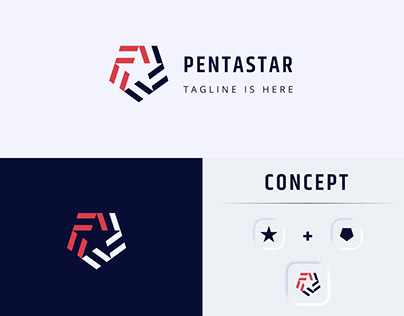 Logo Pentagon + Star Modern