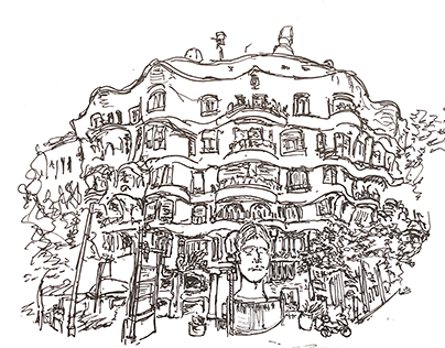 Travel sketchbook Nice Monaco Barcelona