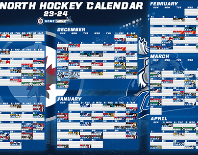 2023-24 True North Hockey Calendar (Jets/Moose)