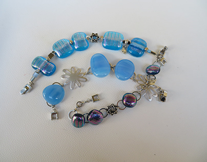 Fused glass bracelets