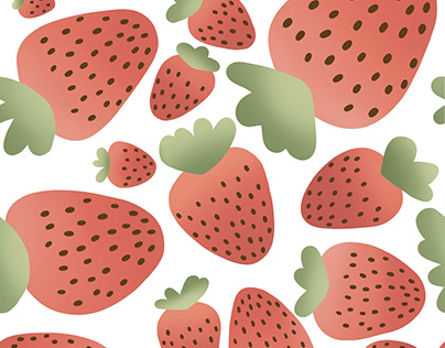 Repeating Strawberry Pattern
