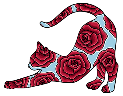Rose Cat Design