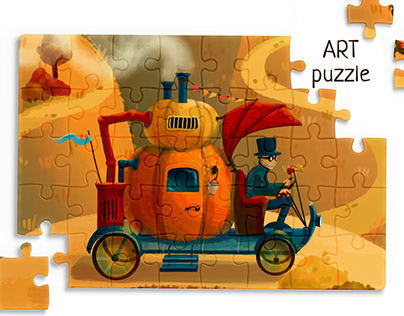 "Art puzzle". Illustrations for mobile game