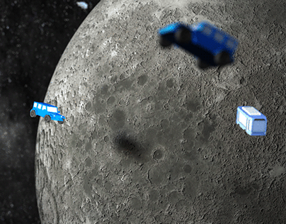 Cars around the moon