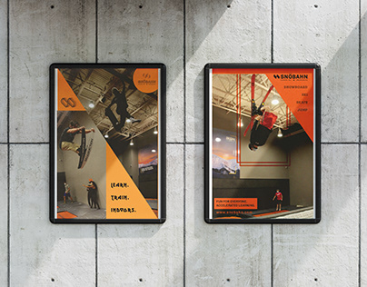 Poster Design/Window Cling Ad's for SNÖBAHN marketing