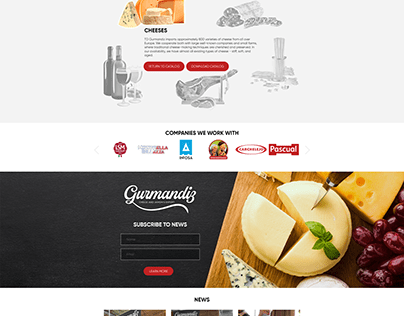 Site of specializes in importing cheeses