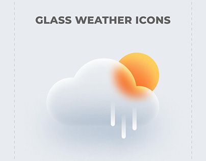 Glass weather icons