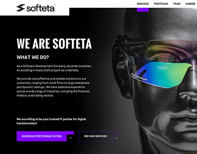 "Softeta" WEB - landing page