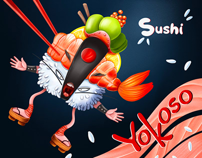 Brand Character for "Yokoso" sushi cafe