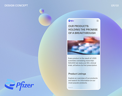 Pfizer Redesign — Corporate Website