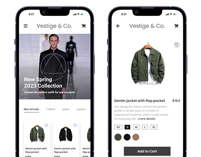 Vestige & Co. Fashion application