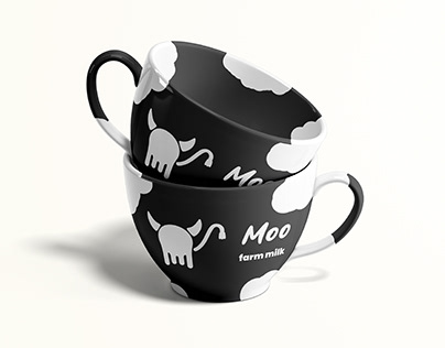 Logo design for farm milk "Moo"