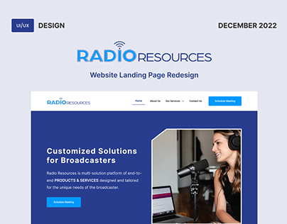 RADIORESOURCES - Broadcaster Redesign Landing Page