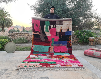 Thoughtful Gifts For Her, Custom Boujaad Rug Pink