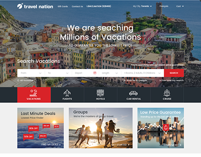 Travel Nation Website Redesign