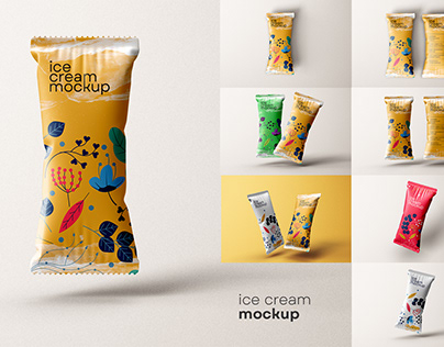 Ice Cream Packaging Mockup Design