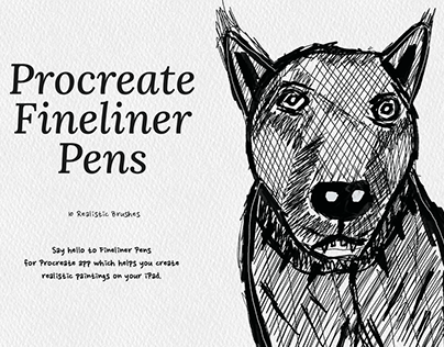 Procreate Fineliner Pens | Digital Pen Brushes