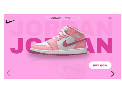 web Layout of Nike Air jordan 1