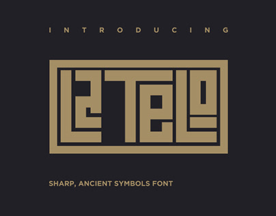 FREE FONT - LATELO | Sharp, Ancient Symbols Font