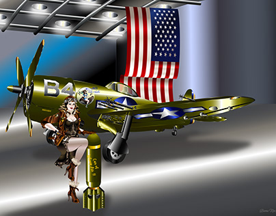 P-47D Thunderbolt & Pin-Up Girl, Nose Art