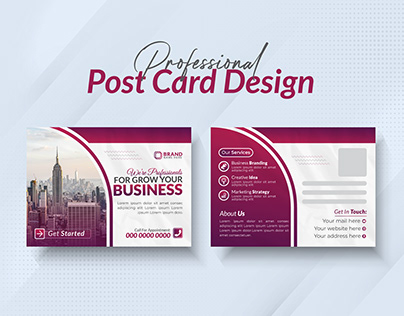 Corporate Business Post Card Design Template.