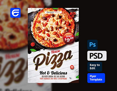 Flyer Pizza House Photoshop Template
