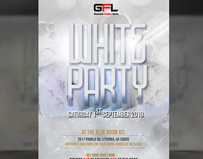 WHITE PARTY FLYER