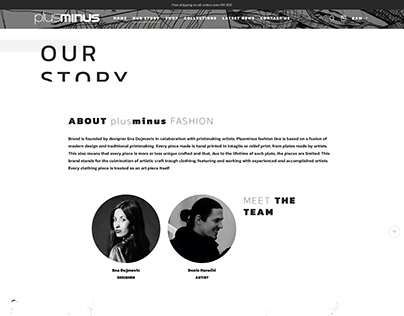 [Redesign] Website for Plusminus Fashion