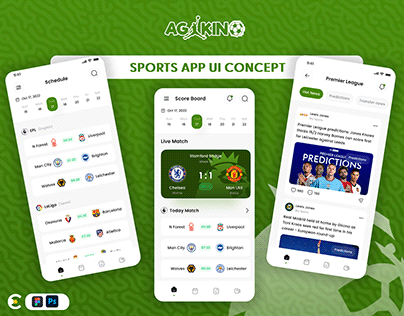 Sports App UI Kit Concept